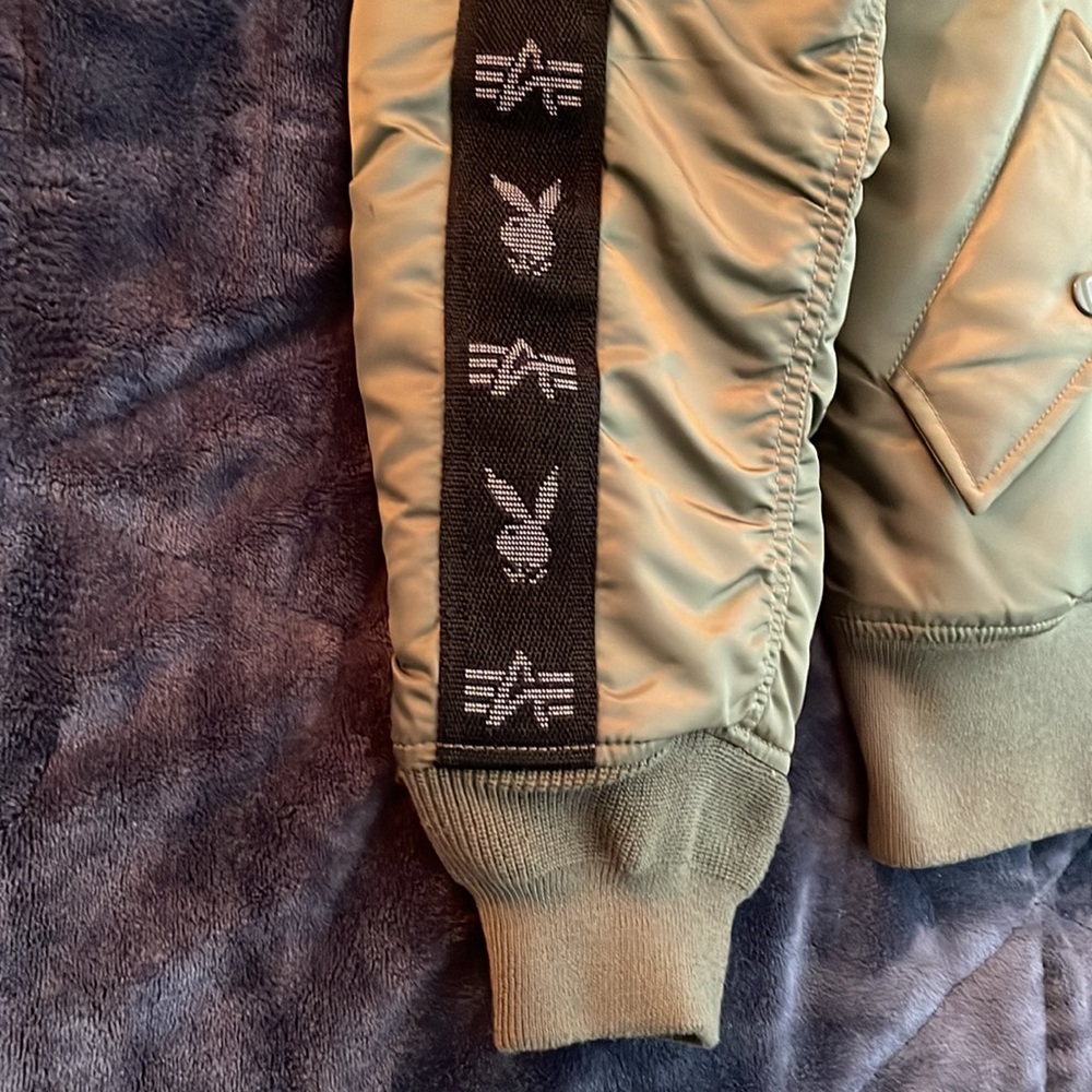Alpha Industries X Playboy Bomber Jacket. Military Gr… Gem